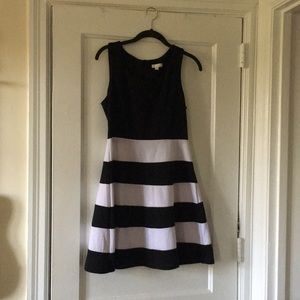 Charming Charlie Black white tank top dress sz m